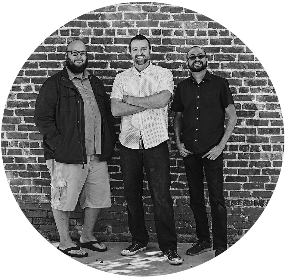 Steamroller Studios owners Adam Meyer, Keith Lackey, and Jalil Sadool